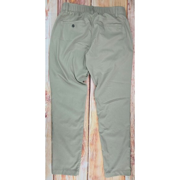 Under Armour Mens Golf Pants 30/30 Lightweight Stretch Athletic Fit Khaki - Picture 2 of 7